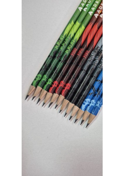 Ejderhalar Modeli 12 Adet Kurşun Kalem 2b