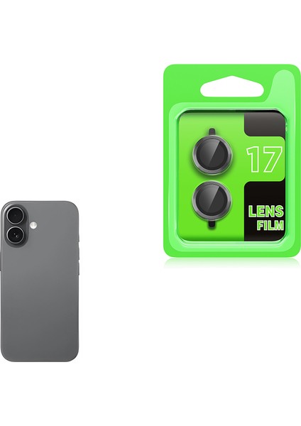 iPhone 17 Kamera Lens Koruyucu Cl-07 Kamera Lens Koruyucu Gri