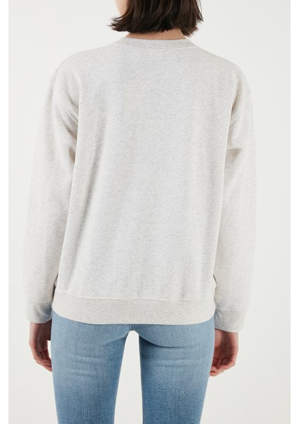 Pamuk Karışımlı Regular Fit Bisiklet Yaka Sweat Bayan Sweat A5942 fırsatları