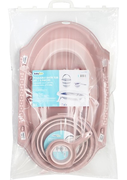 Katlanır Banyo 3'lü Set Pembe