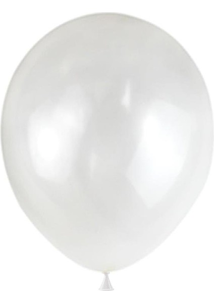 Beyaz Metalik Balon 10'lu 12"