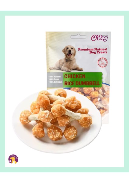 Gerçek Tavuk Eti ve Pirinç Köpek Ödülü (100 G)