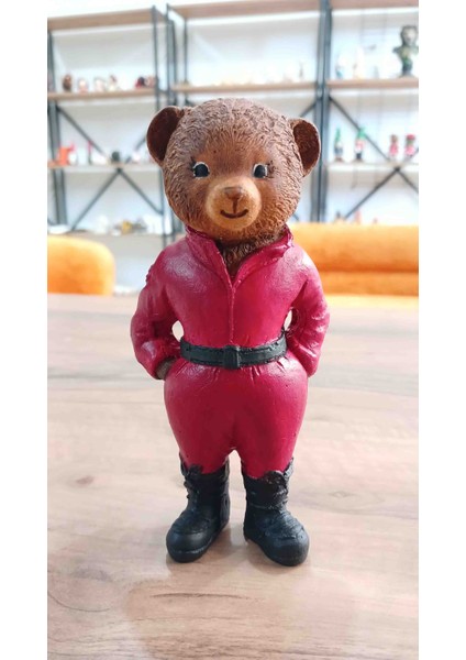El Boyaması Ayı Figürü 15CM