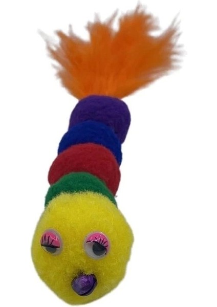 Buffer® Yumuşacık Ipli Tırtıl Şeklinde Rengarenk Sevimli Evcil Hayvan Oyuncağı fırsatları