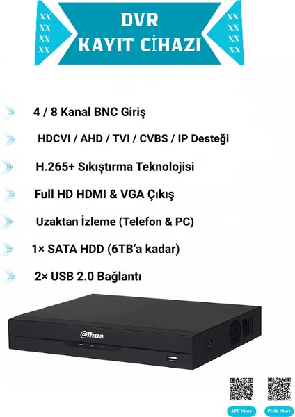 5 Kameralı 2mp Bullet 3.6mm 30M Gece Görüşlü Full Hd Güvenlik Kamera Seti fiyatları