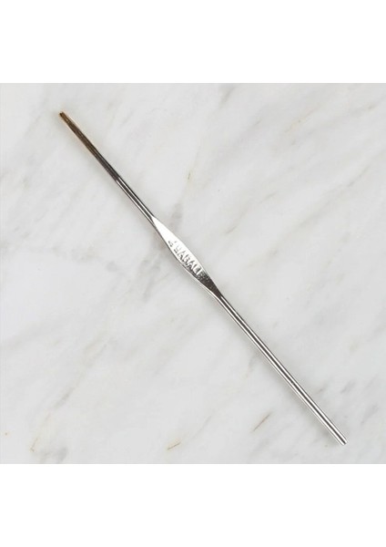 Yabalı Altın Uçlu Metal Saplı Dantel Tığ No:0 & 2.1mm -Gümüş