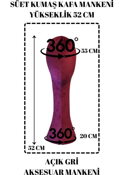 Süet Kumaş Uzun Kafa Mankeni Peruk Mankeni fiyatları
