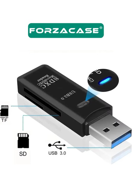 2in1 USB 3.0 Kart Okuyucu Sd / Micro Sd / Tf Çevirici - FC1114 modelleri