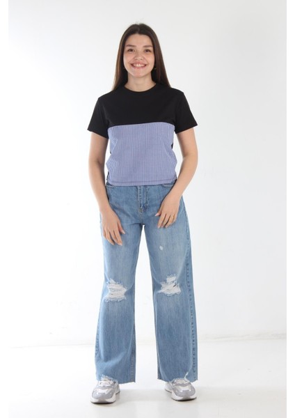 6129 Dokuma Kombinli Bluz modelleri