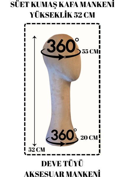 Süet Kumaş Uzun Kafa Mankeni Peruk Mankeni fiyatları