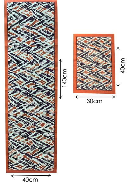 Otantik Motif – 3D Desenli Masa Runner & 4’lü Supla Takımı fiyatları