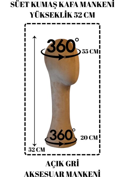 Süet Kumaş Uzun Kafa Mankeni Peruk Mankeni fiyatları