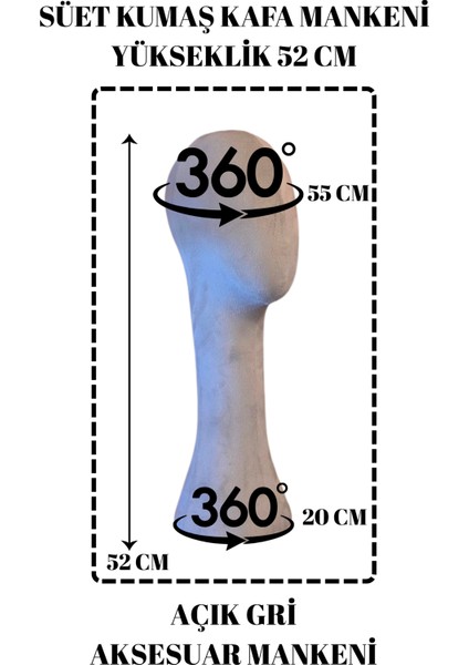 Süet Kumaş Uzun Kafa Mankeni Peruk Mankeni modelleri