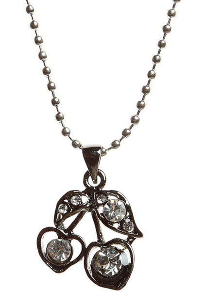 Zirkon Taşlı Kiraz Figür Kolye