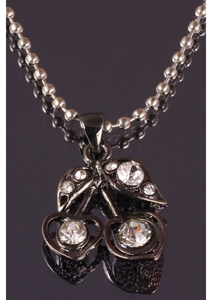 Zirkon Taşlı Kiraz Figür Kolye modelleri