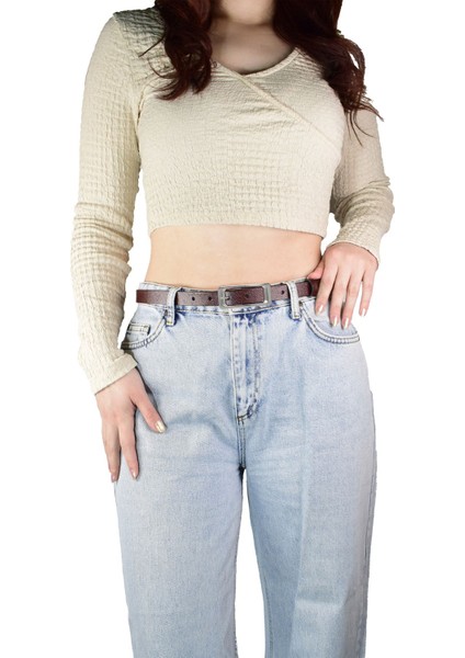 %100 Hakiki Deri, Gümüş Tokalı Ince 2 cm Bordo Kadın Kemeri; Elbise Kemeri, Pantolon Kemeri_dikd fırsatları