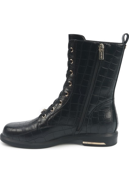 Tılmey4 5pr Siyah Kadın Düz Bot modelleri