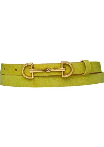 %100 Hakiki Yumuşak Nubuk Deri, 2 cm Fıstık Yeşili Kadın Kemeri; Elbise, Pantolon Kemeri D&dgold fırsatları