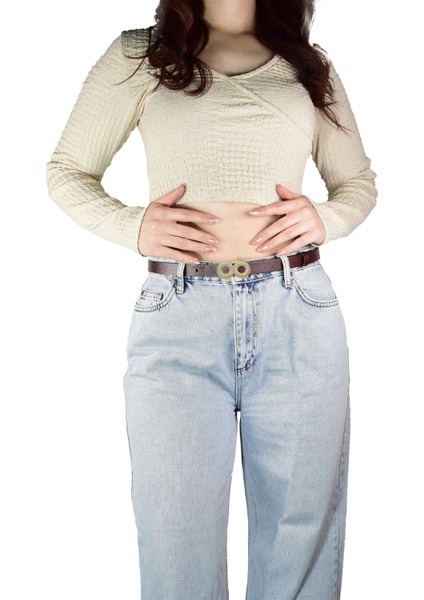 %100 Hakiki Deri, Gold Renk Tokalı Ince 2 cm Bordo Kadın Kemeri; Elbise, Pantolon Kemeri_gözovr fırsatları