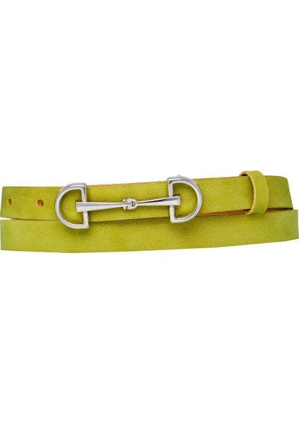 %100 Hakiki Yumuşak Nubuk Deri, 2 cm Fıstık Yeşili Kadın Kemeri; Elbise, Pantolon Kemeri D&dgümüş fırsatları