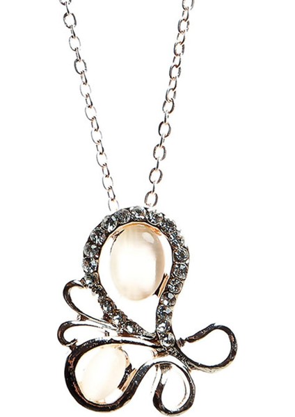 Zirkon Taşlı Kelebek Model Kolye