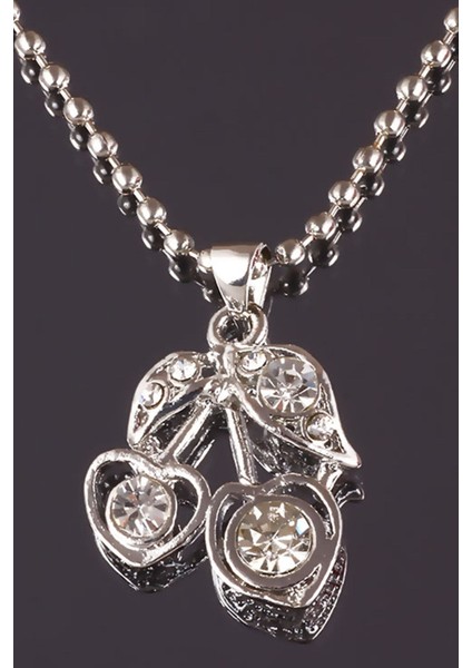 Zirkon Taşlı Kiraz Figür Taşlı Kolye modelleri