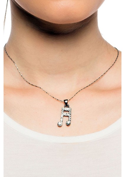 Zirkon Taşlı Nota Muzik Kolye fiyatları