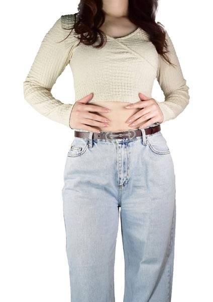 %100 Hakiki Deri, Gümüş Tokalı Ince 2 cm Bordo Kadın Kemeri; Elbise Kemeri, Pantolon Kemerid&d fırsatları