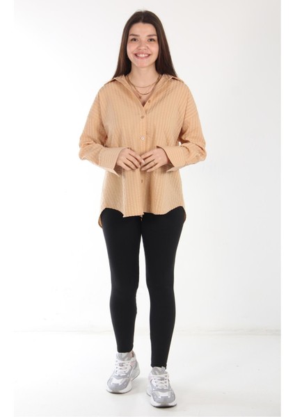 5496 Kendinden Büzgülü Çizgili Gömlek fiyatları