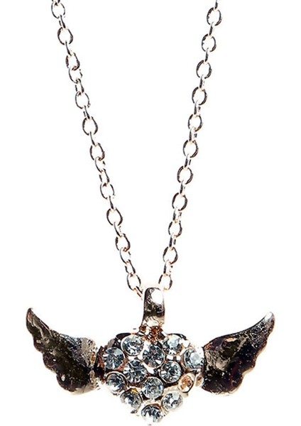 Zirkon Taşlı Kanat Kalp Kolye fiyatları