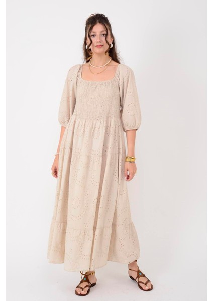 Madonna Yaka Fistolu Elbise