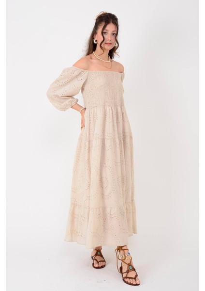 Madonna Yaka Fistolu Elbise fiyatları