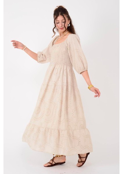 Madonna Yaka Fistolu Elbise modelleri