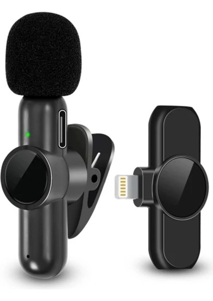 Buffer® Type C Uyumlu Iphone Dönüştürücülü Kablosuz Yaka Mikrofonu Android ve Iphone Uyumlu Mini Mikrofon modelleri