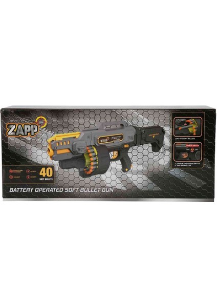 4574 Zapp Toys 40 Mermili Sünger Dart Atan Silah 57 cm fırsatları