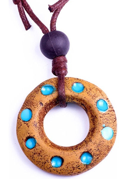 Aztek Ueuecoyotl Simge Natural Kolye