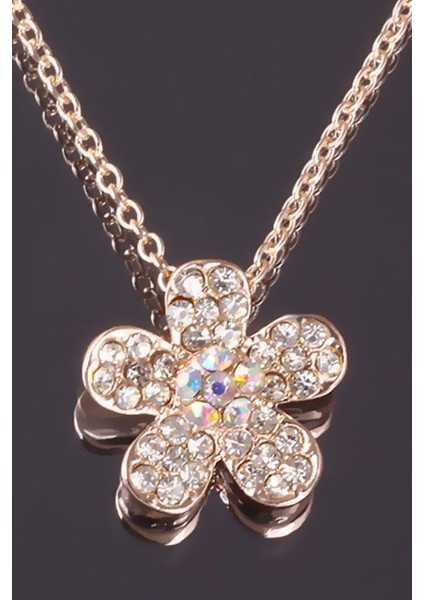 Zirkon Taşlı Çiçek Figür Kolye modelleri