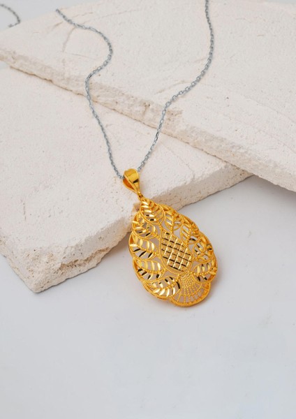 Yaprak Tasarım 22 Ayar Altın Kolye Ucu modelleri