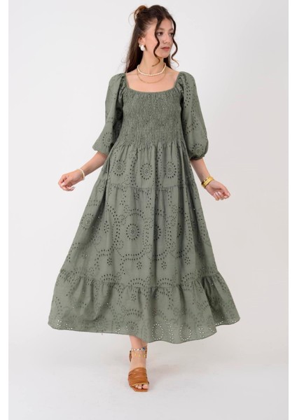 Madonna Yaka Fistolu Elbise modelleri