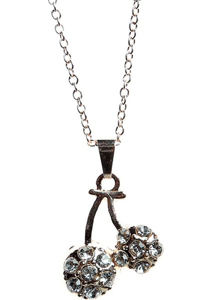 Zirkon Taşlı Kiraz Figür Altın Renkli Kolye fiyatları