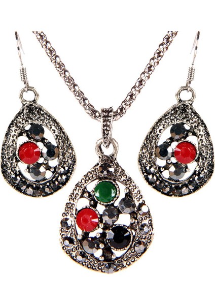 Osmanlı Serisi Taşlı Kolye Küpe Set
