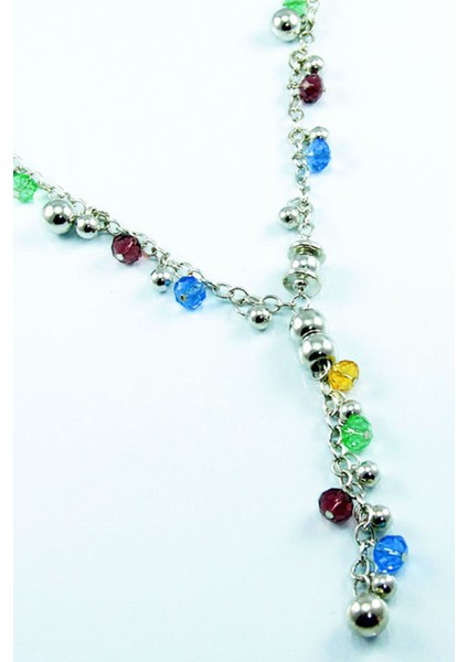 Parlak Gümüş Renk Kolye