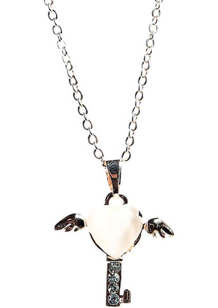 Zirkon Kalp Anahtarı Kolye