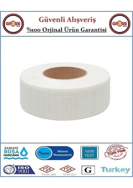 Derz Bandı Yapışkanlı - Alçı Sıva Altı File Bant - 4.8X45 Metre fiyatları