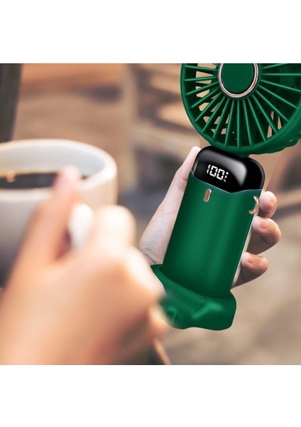 Dijital Ekranlı Şarjlı Mini El Boyun Masa Fanı Seyahat Taşınabilir Vantilatör Fan Yüksek Şarj Fan fırsatları