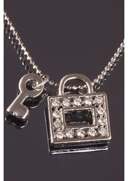 Zirkon Taşlı Kilit Figür Kolye modelleri