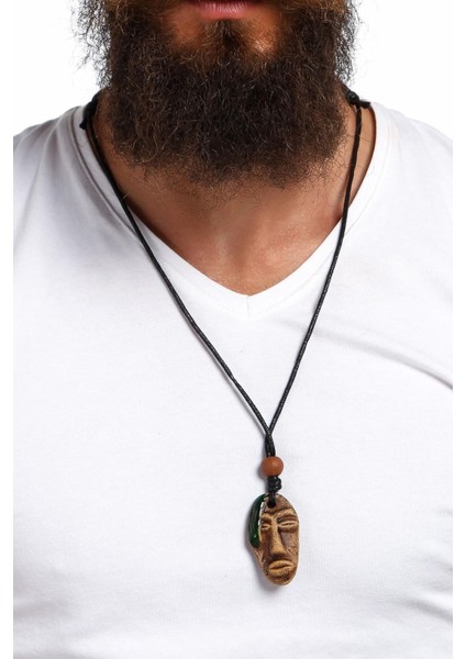 Aztek Xochipilli Totem Natural Kolye modelleri