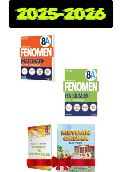 Fenomen 8. Sınıf Matematik Fen A Soru Bankası Seti