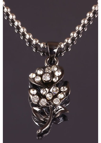 Zirkon Taşlı Çiçek Kolye modelleri