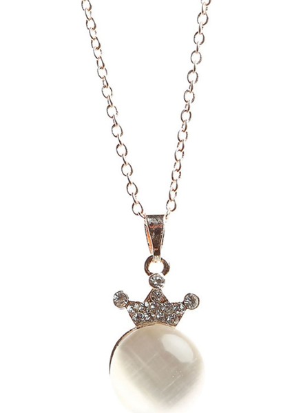 Zirkon Taşlı Taç Figür Kolye